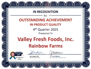 egglands best award 2025 - valley fresh foods